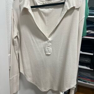 We the free Women's Cream Long Sleeve Top